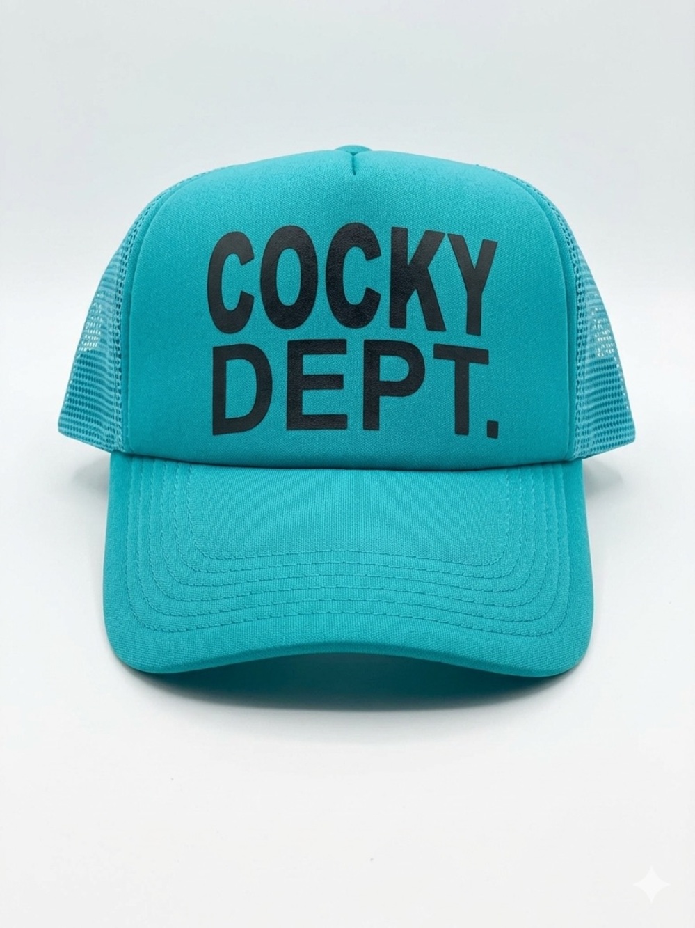 Teal 'COCKY DEPT.' Trucker Hat